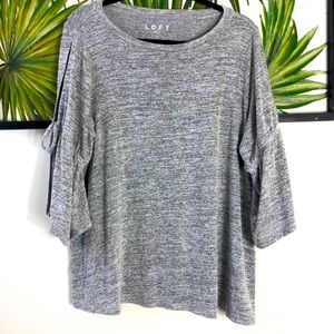 LOFT slit flutter sleeve sweater